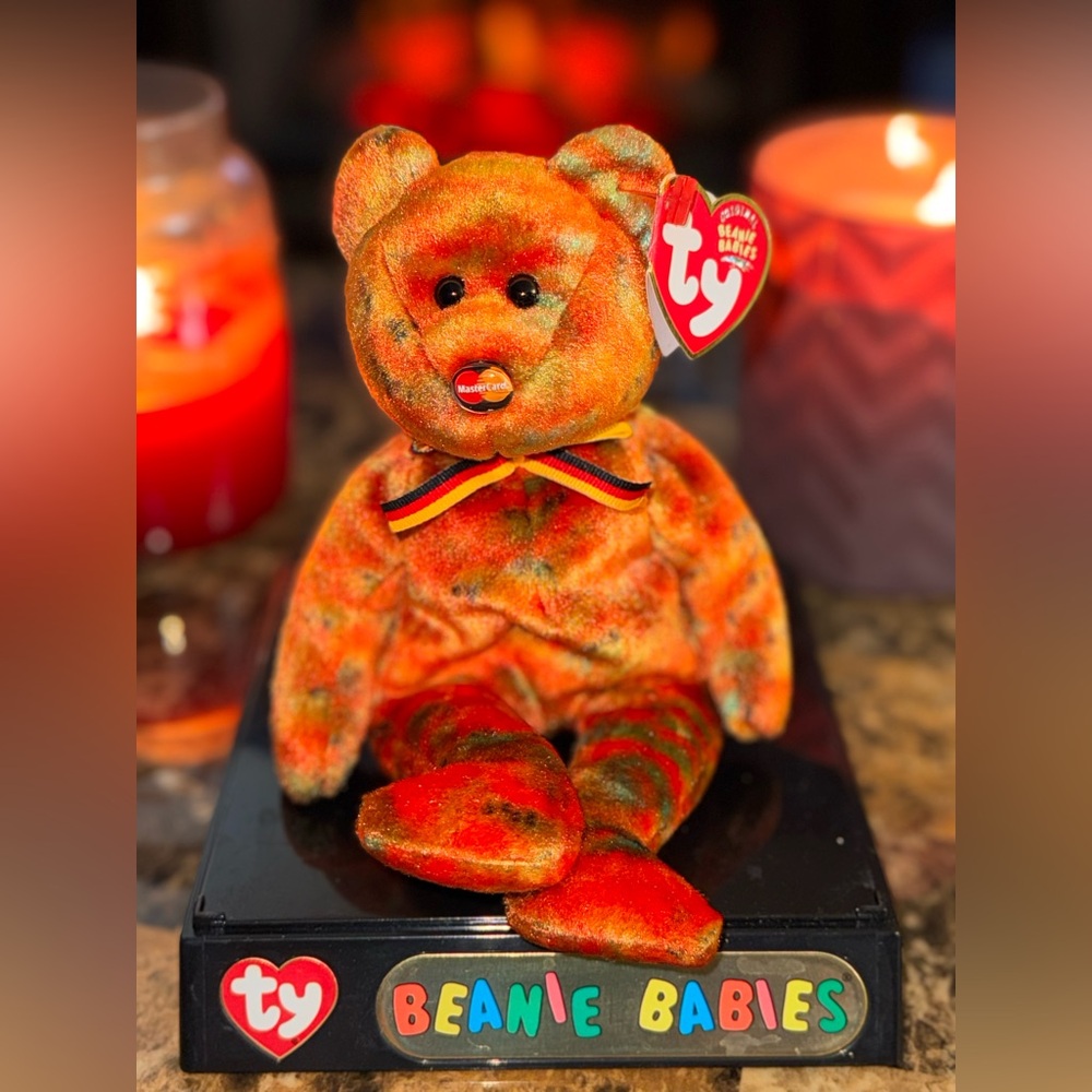 💳TY Beanie Babies M.C. Beanie IV Anniversary Edition Bear 2004 Mastercard